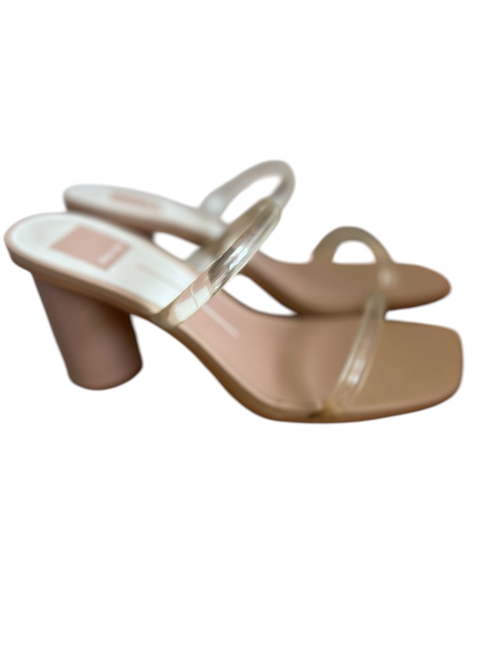 Dolce Vita Women's Nude Clear-Strap Slide Sandals - Picture 2 of 6